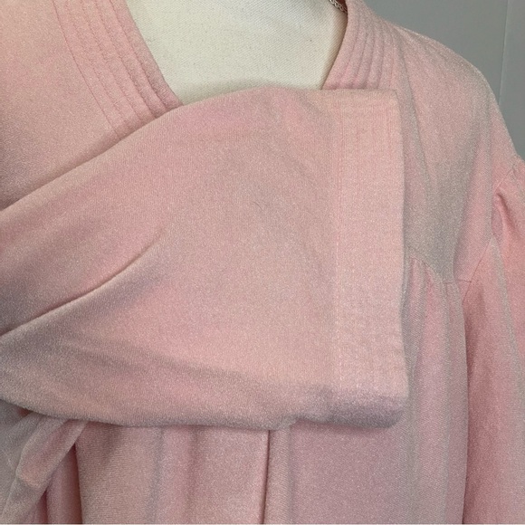 Vintage 80s Cozy Pink Housecoat Robe / Vanity Fair Size XXXL - Picture 3 of 11